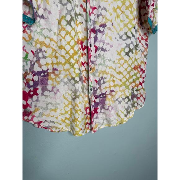 Silk Road by Robert Graham colorful button down top  - Picture 6 of 9